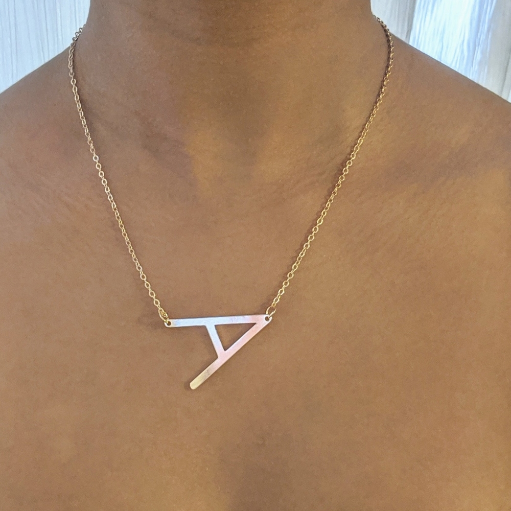 Initial Necklace Letter A